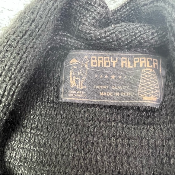 BABY ALPACA BLACK - WOMENS XL-2XL LONG SLEEVE OPEN FRONT POCKETS CARDIGAN - Picture 10 of 13